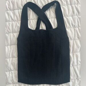 Abercrombie & Fitch Black Sleeveless Bustier Tank Top